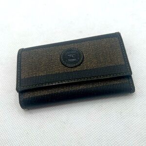 Authentic FENDI Pequin 6 Key Card Case